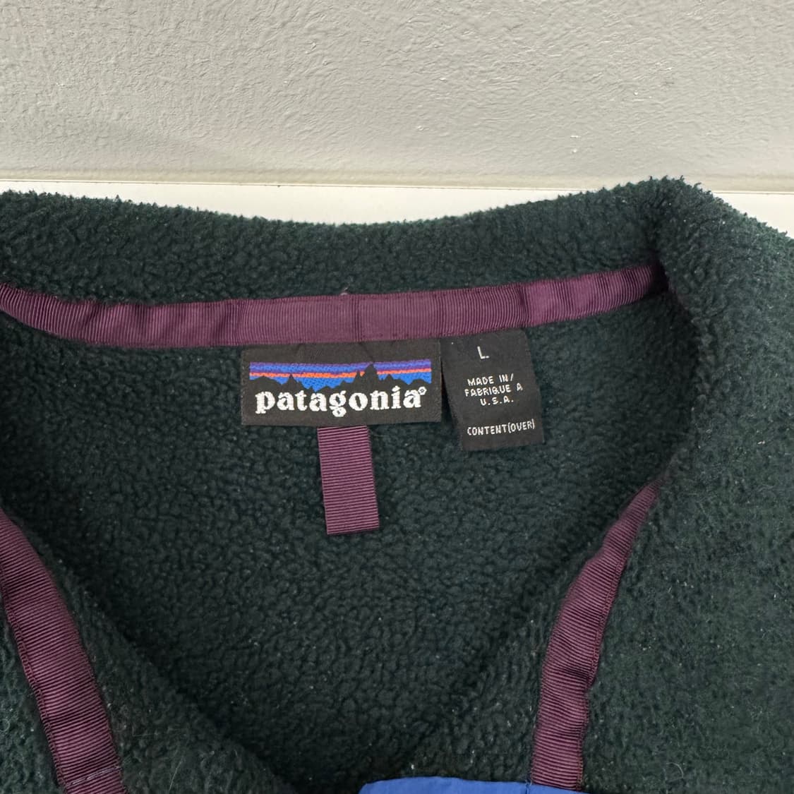 90s USA 파타고니아 노스노우 포레스트그린 신칠라 L 상품이미지2