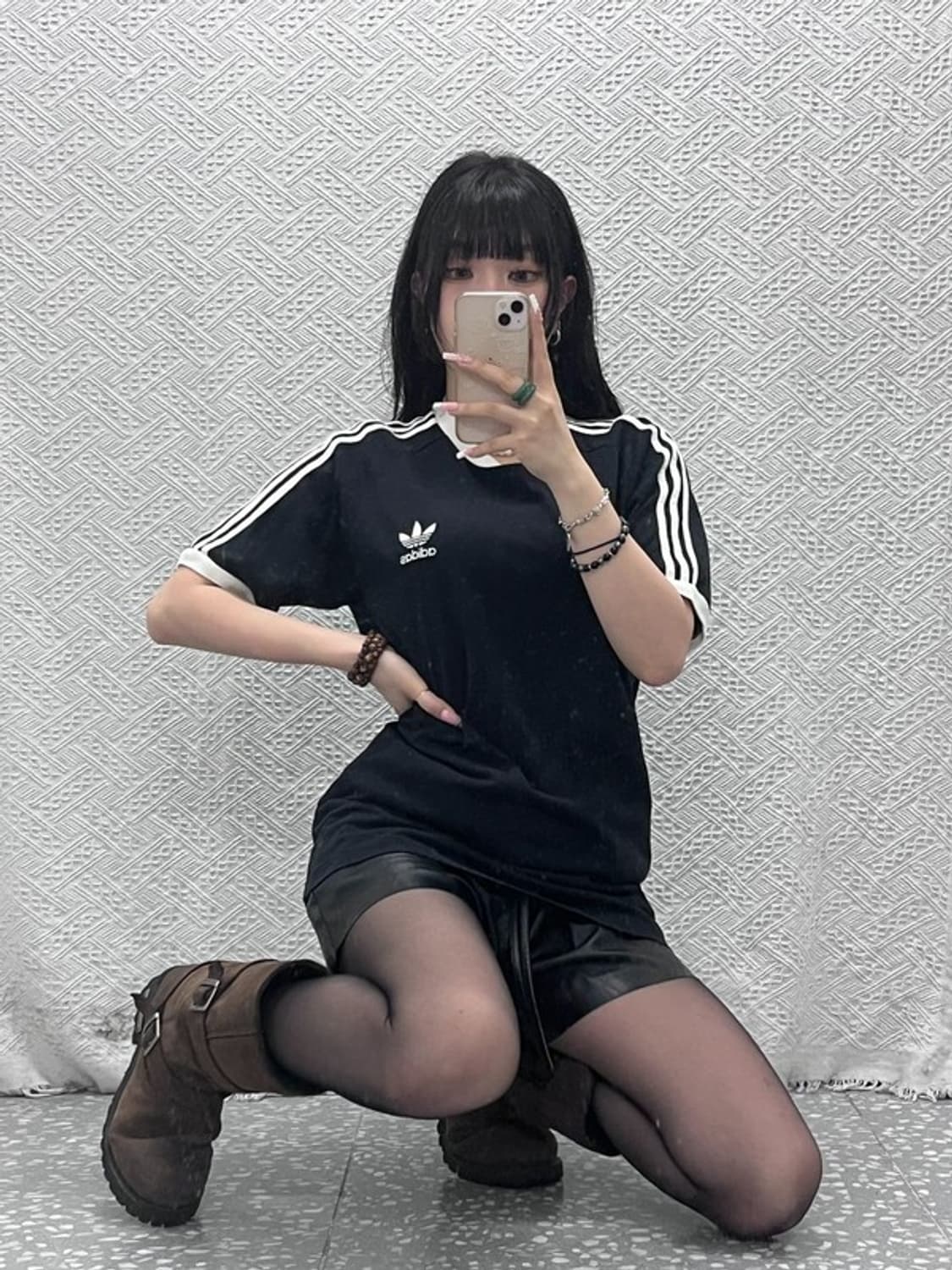 아디다스 아디컬러 클래식 3S 검흰 삼선 반팔티 2XL C12179 상품이미지1