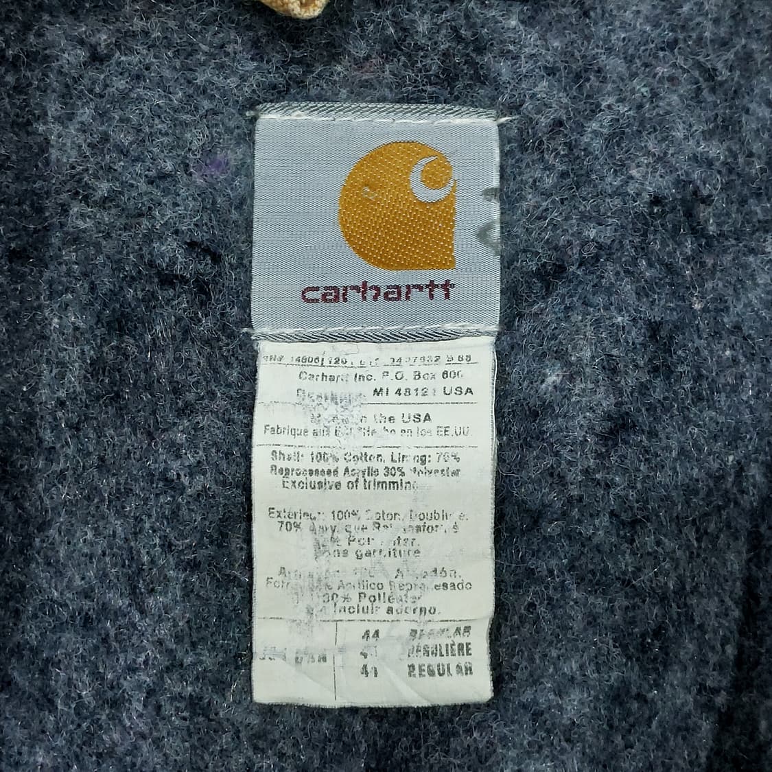 칼하트 j01 디트로이트 빈티지 후드포함 44 레귤러 (105) 상품이미지9