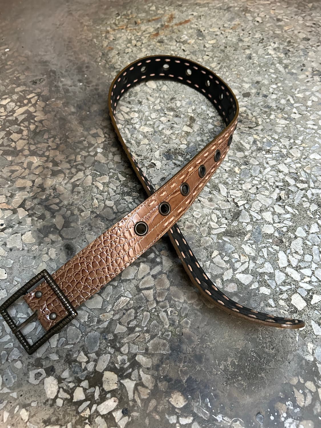 2000s VTG 브라운 레더벨트  상품이미지1