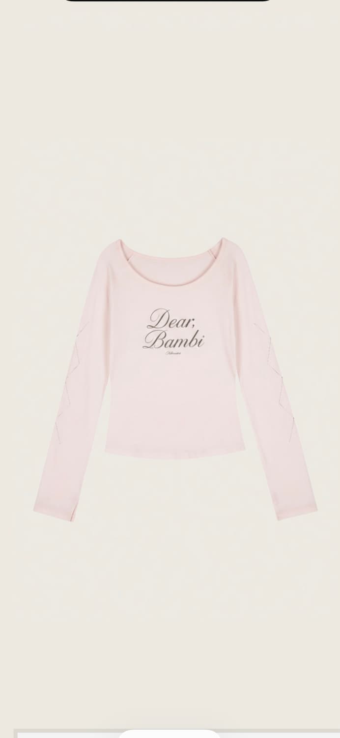 클리시어 디어밤비 티셔츠 핑크 상품이미지1