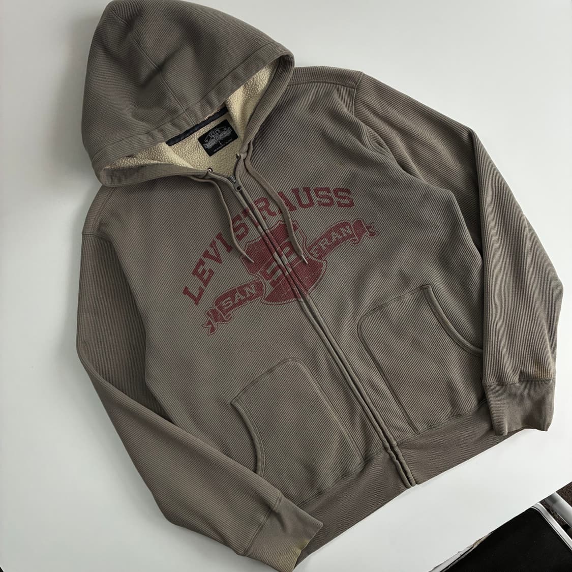 Levis  리바이스 와플 코튼 후드집업 상품이미지2