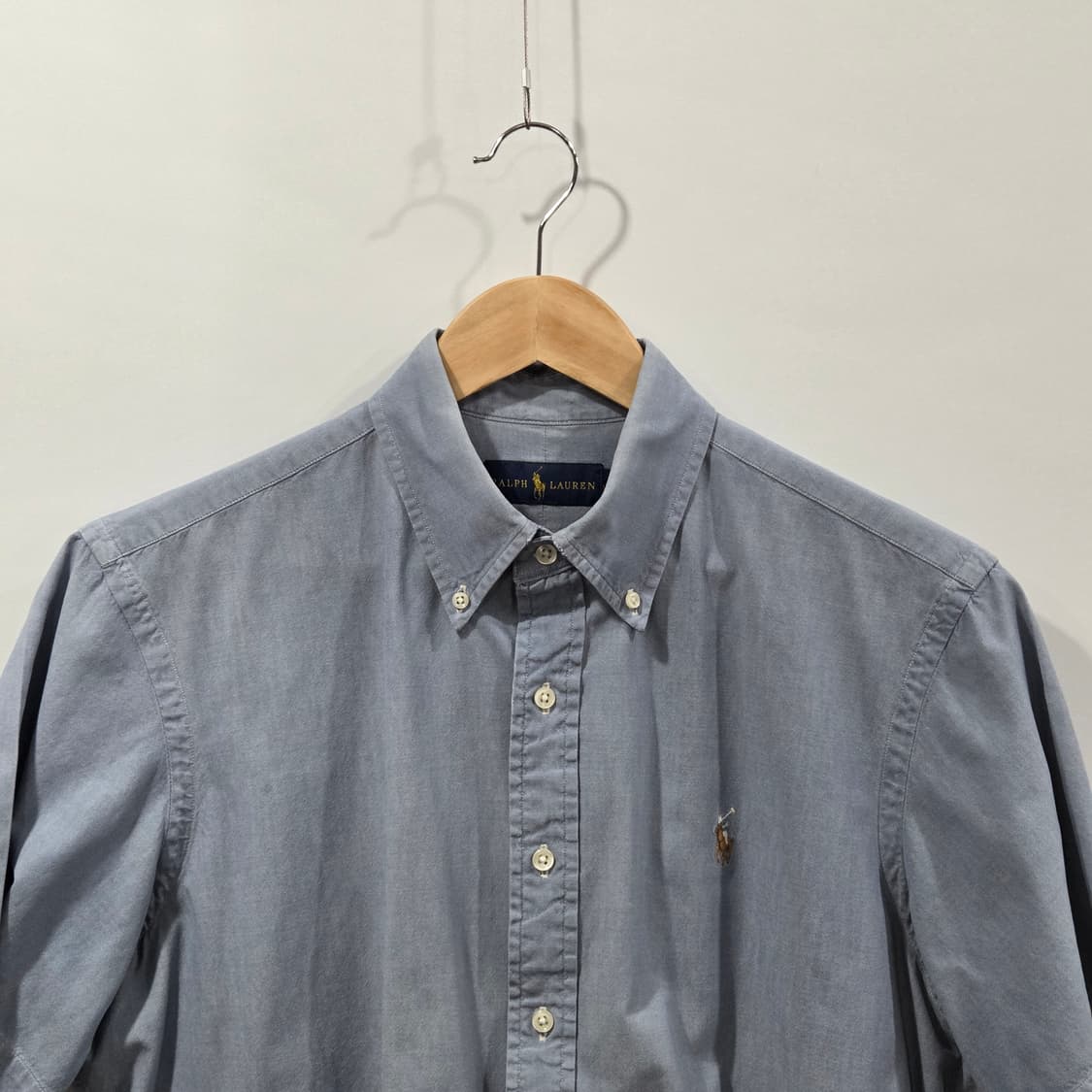 폴로랄프로렌 버튼다운 샴브레이 반팔셔츠 L 상품이미지2