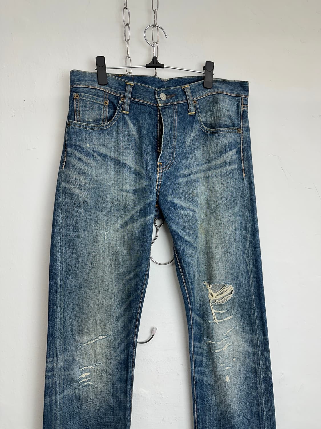 Levi’s 508 Distressed Slim Straight Deni 상품이미지5