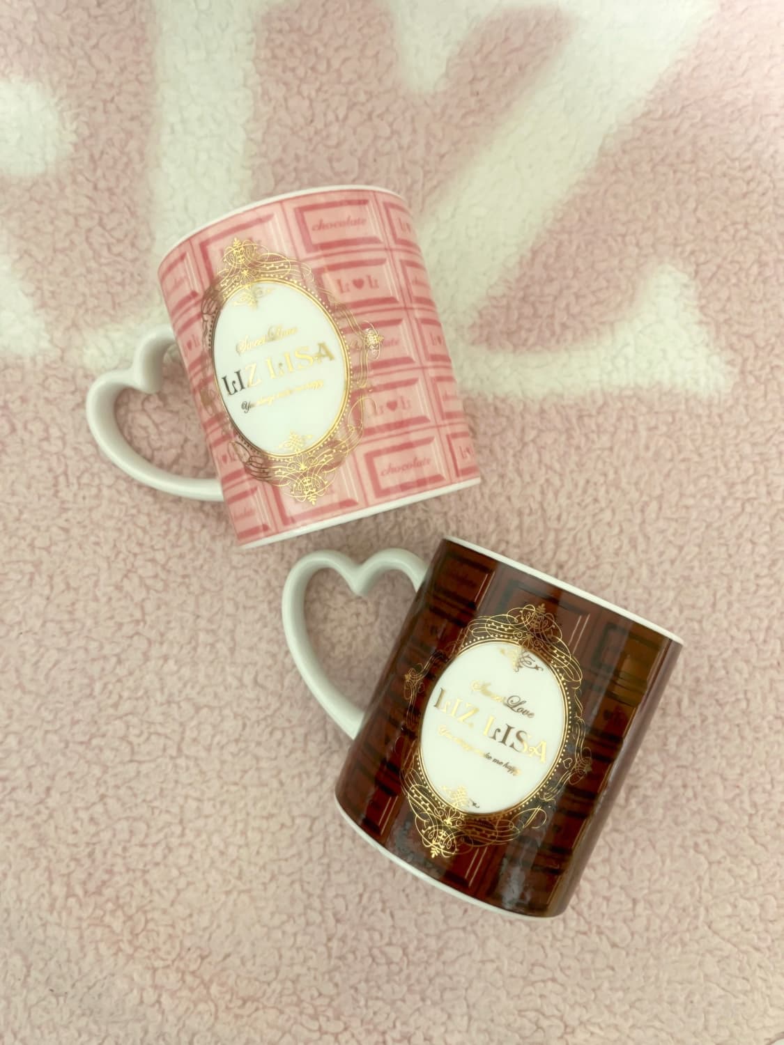 리즈리사 딸기초코 라떼갸루 히메갸루 방꾸템 초콜릿 하트 머그컵 상품이미지1