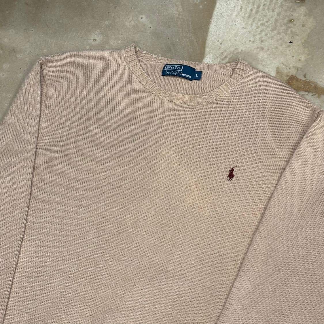 L 폴로랄프로렌 베이지 코튼 니트 상품이미지1