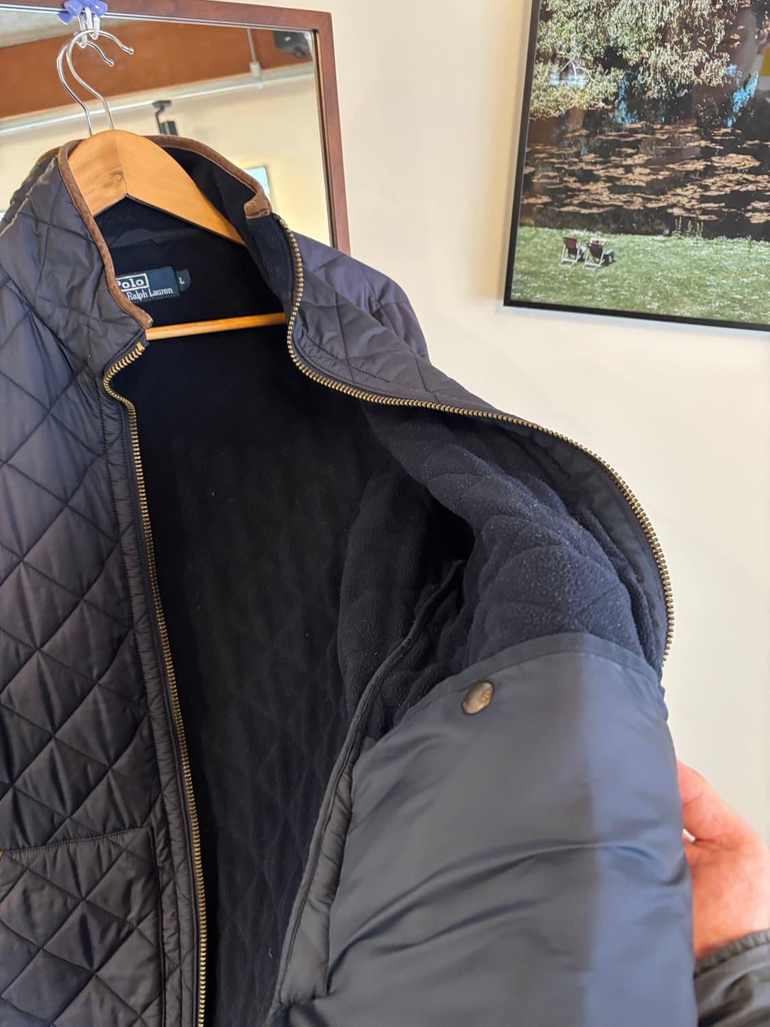 폴로 랄프로렌 네이비 퀼팅 자켓 상품이미지5