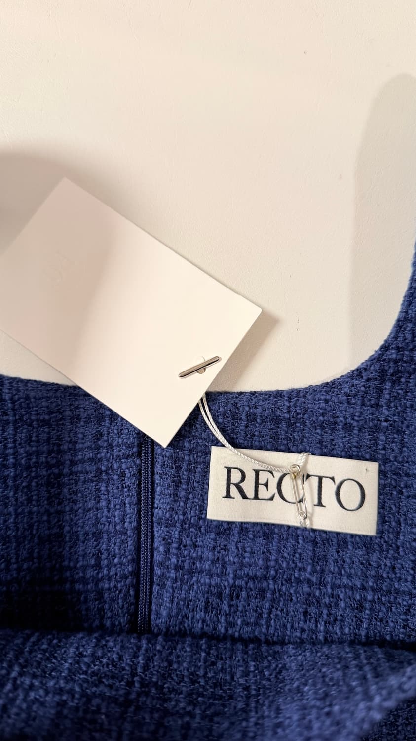 택달린 새상품) 렉토RECTO 이카로 트위드 커브드 크롭 탑 S 정가 3 상품이미지6