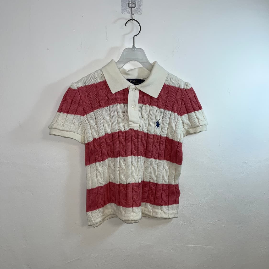 Polo cable stripe collar knit 상품이미지4