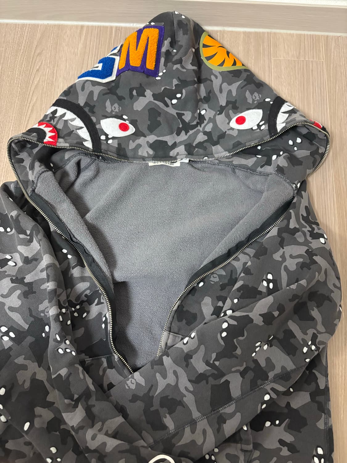 베이프 후드집업 L 그레이 카모 🔥정품🔥 상품이미지2