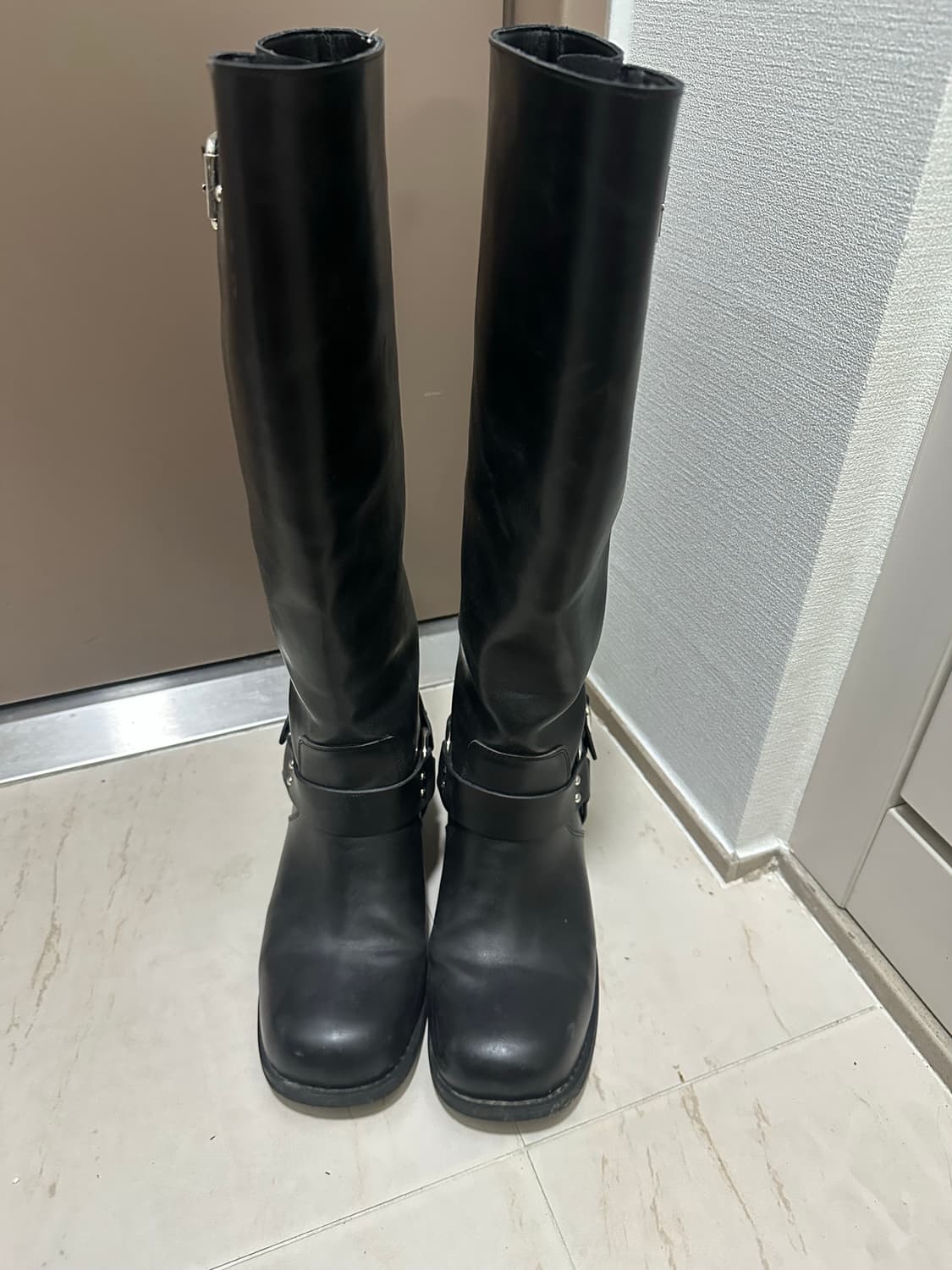 에프터나인티스 빈티지 버클 롱부츠 블랙 240 (5cm)  상품이미지3