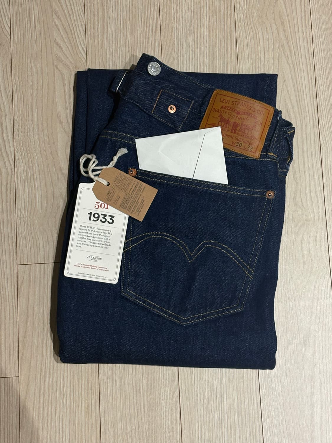 LVC 1933 501 one washed 30/32 상품이미지2