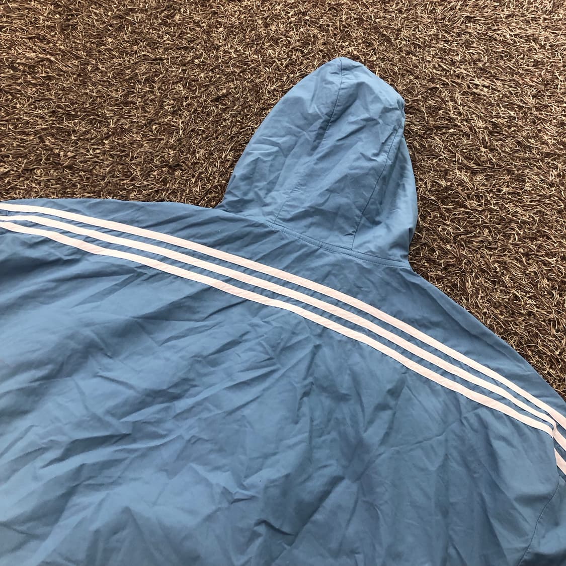 아디다스 삼선 후드 우븐 바람막이 블루 상품이미지4