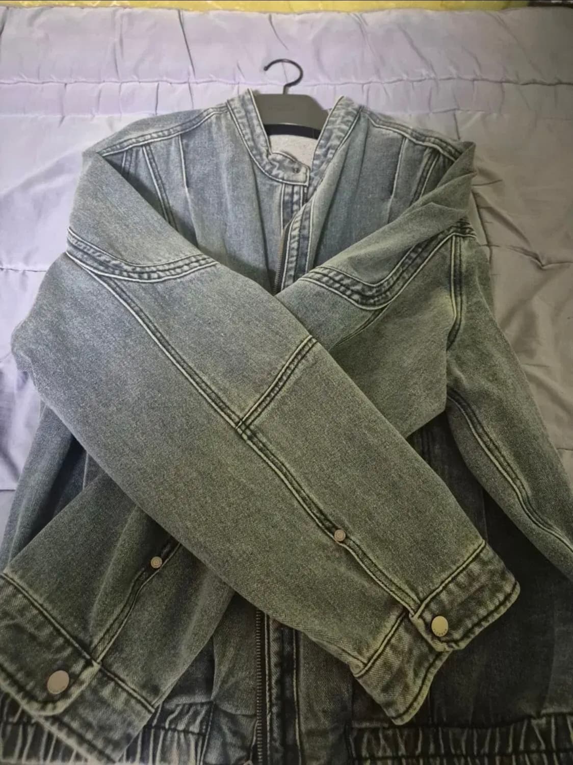 일꼬르소 라인 패널 데님 점퍼 상품이미지2