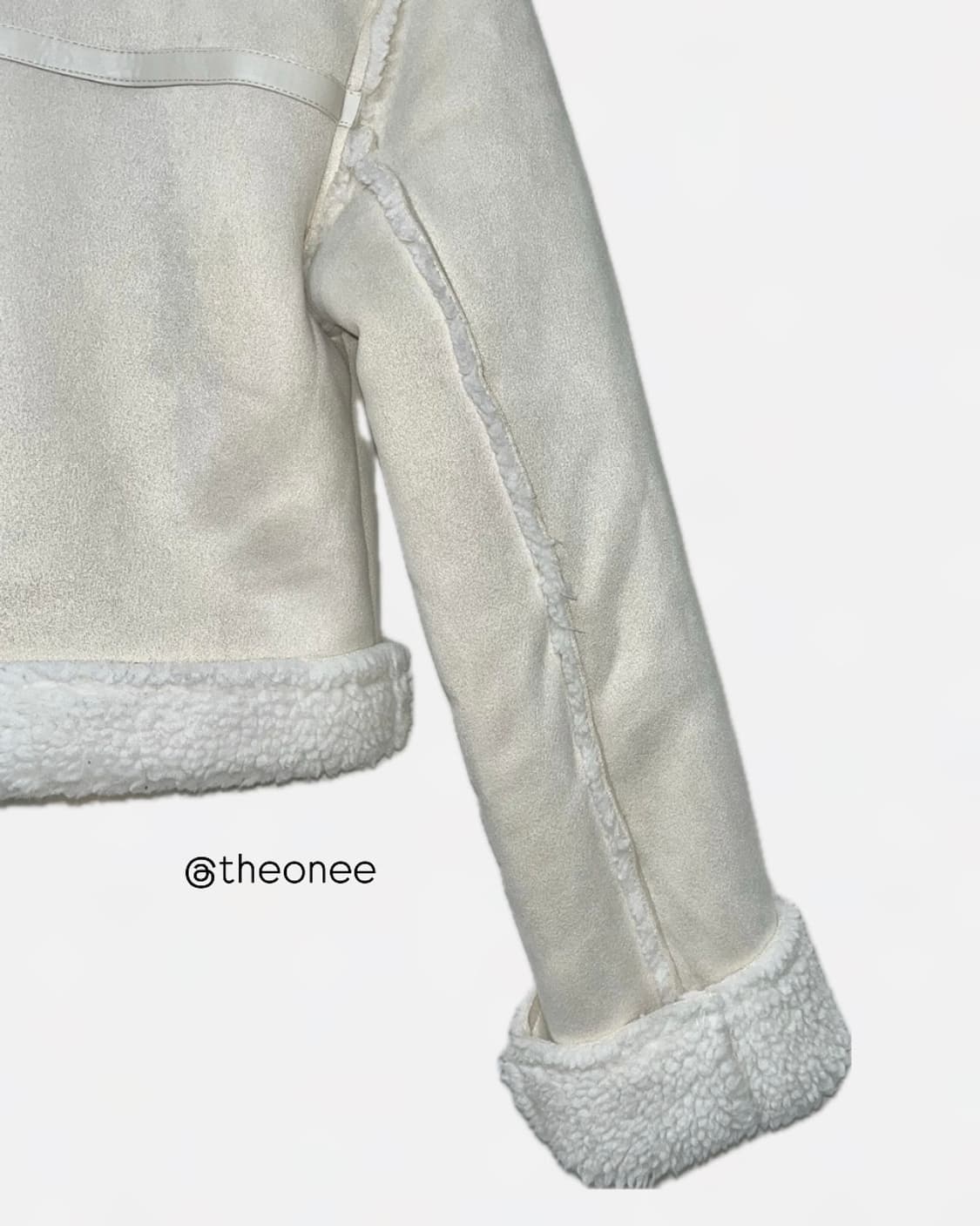 아이보리 크롭 무스탕 상품이미지4