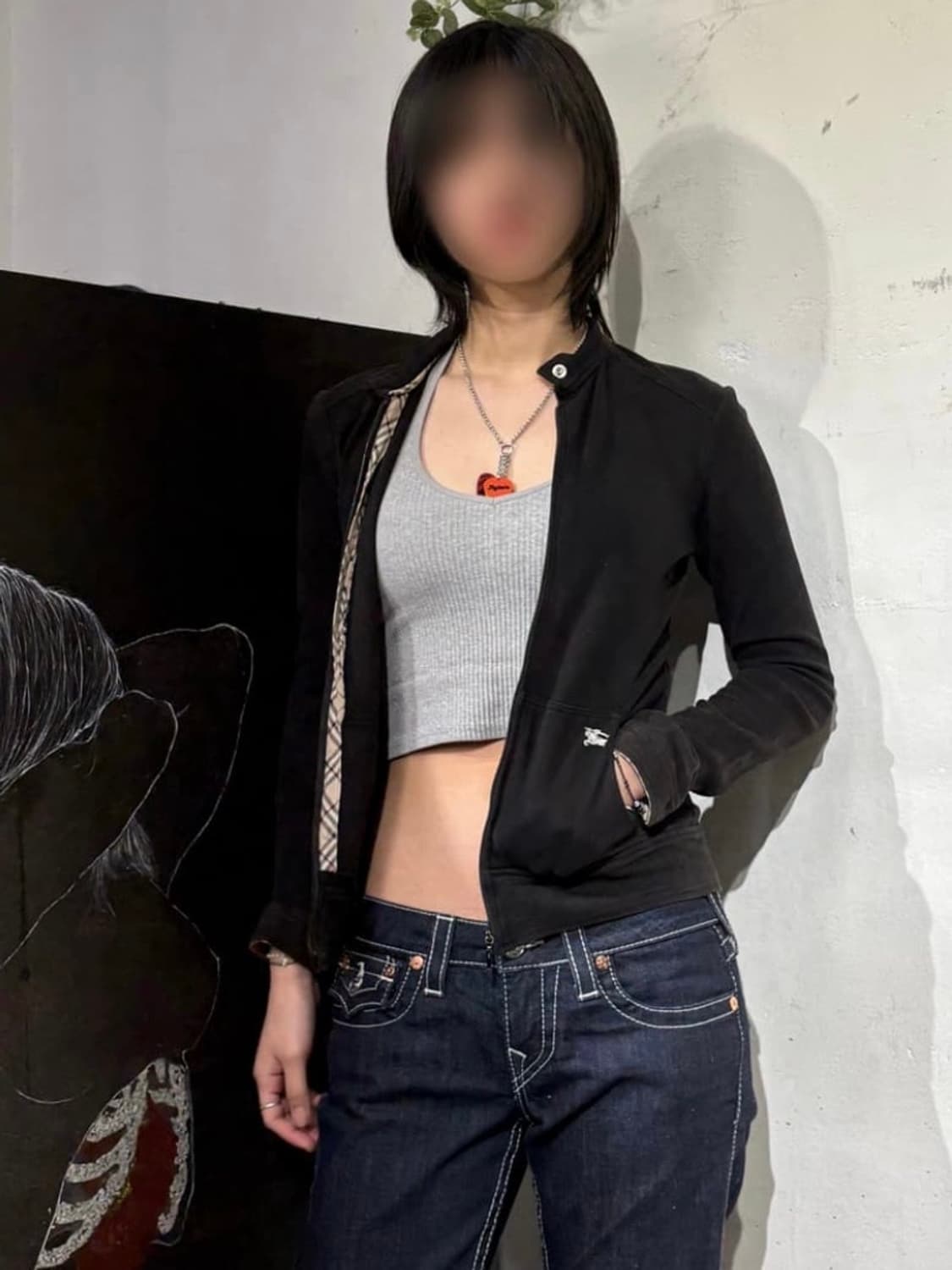 버버리 블랙 넥 카라 포인트 블랙 져지 집업 38 상품이미지1