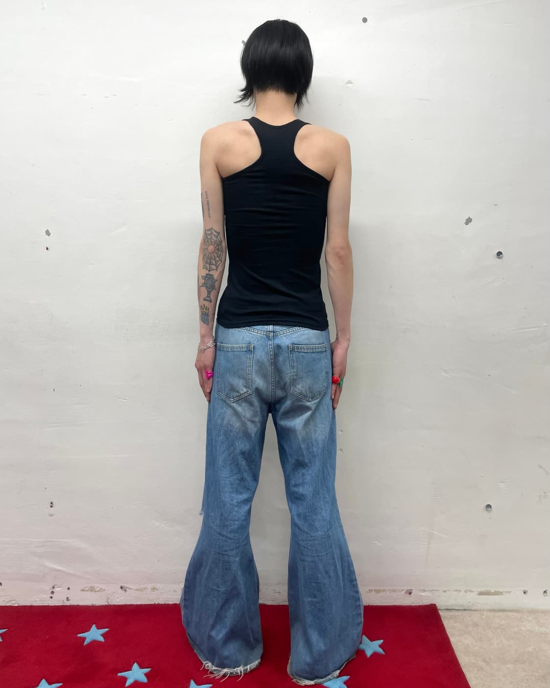 Big skull, broken black sleeveless 상품이미지3