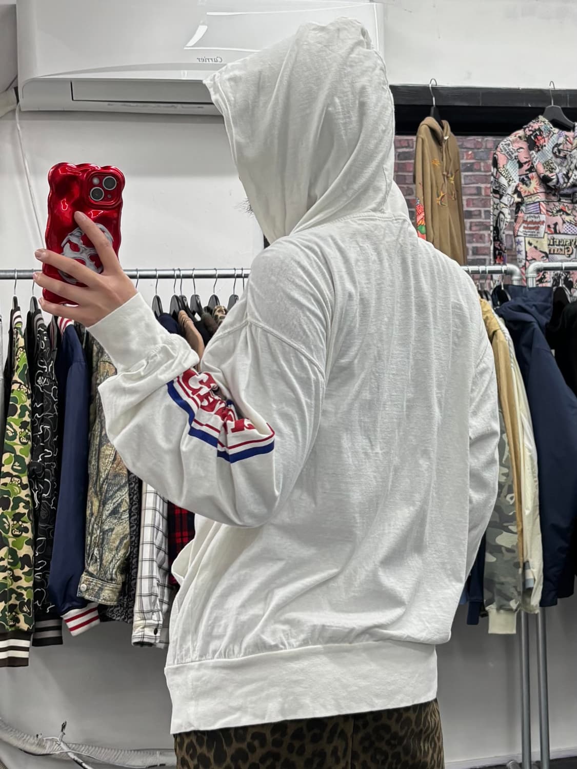 히스테릭 글래머 사이드로고 후드집업 상품이미지5