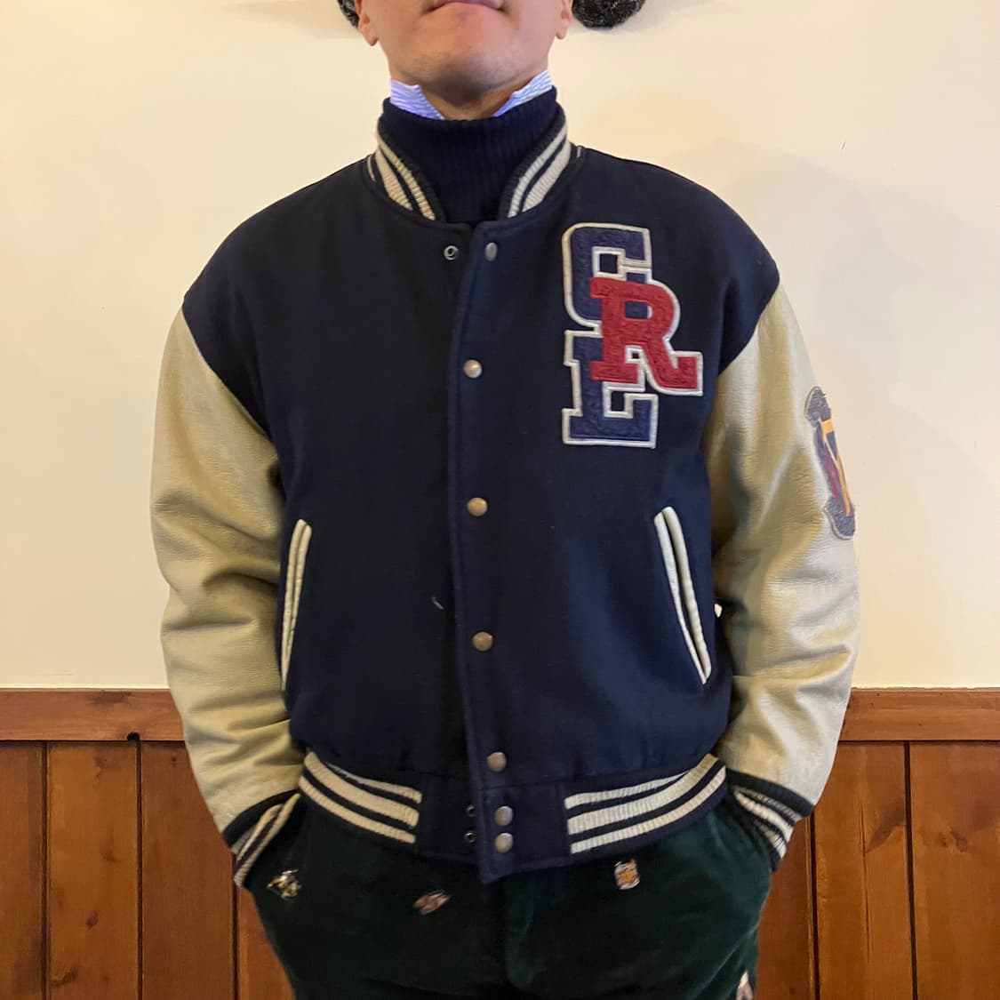 챕스 랄프로렌 1978 패치드 바시티 자켓 M 상품이미지8