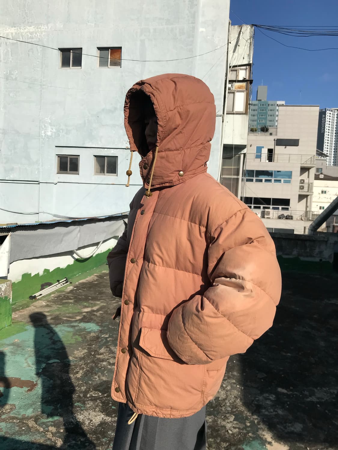 워싱피치 구스다운 패딩 상품이미지2