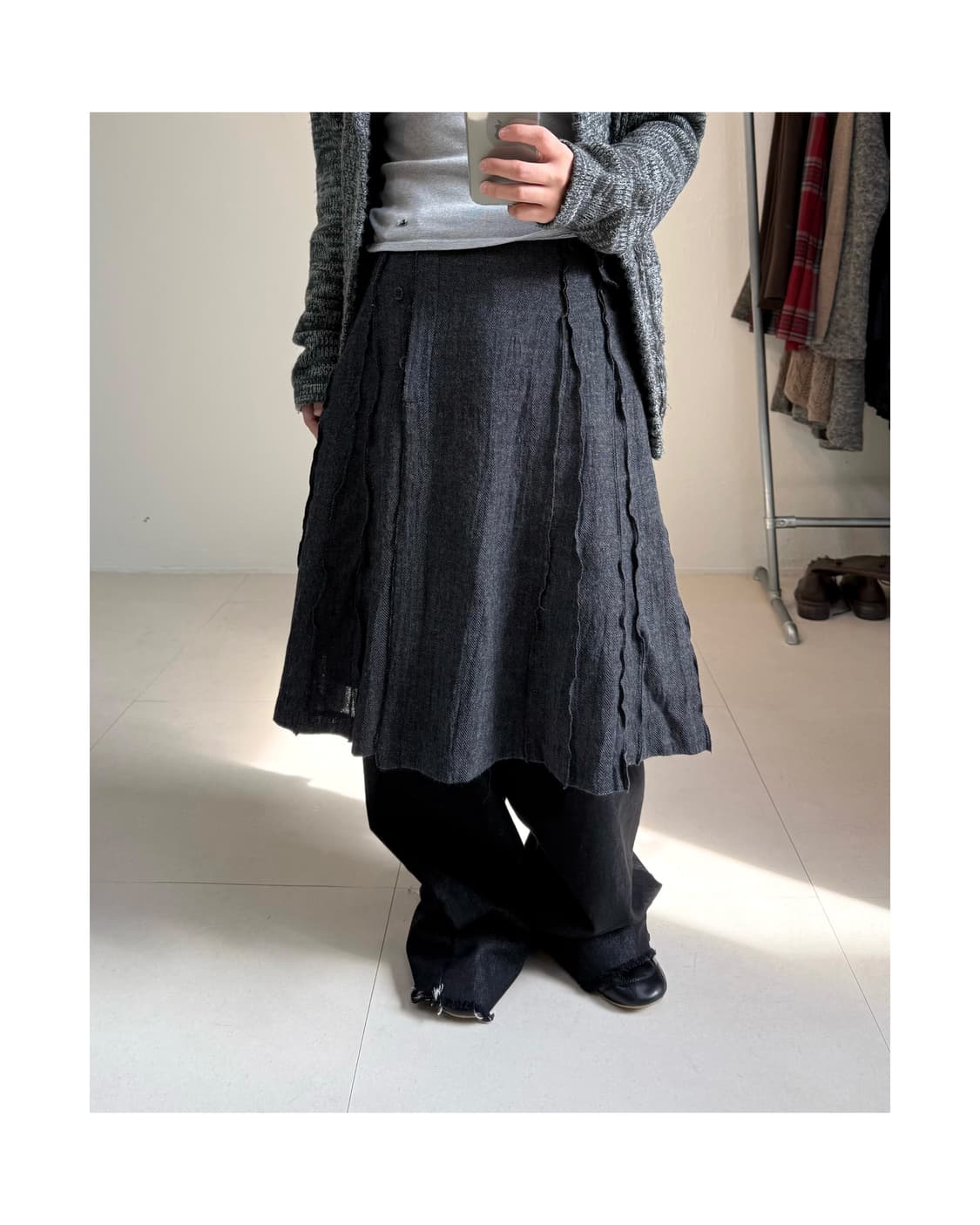 Sonia rykiel 코사지 울 스커트 상품이미지3