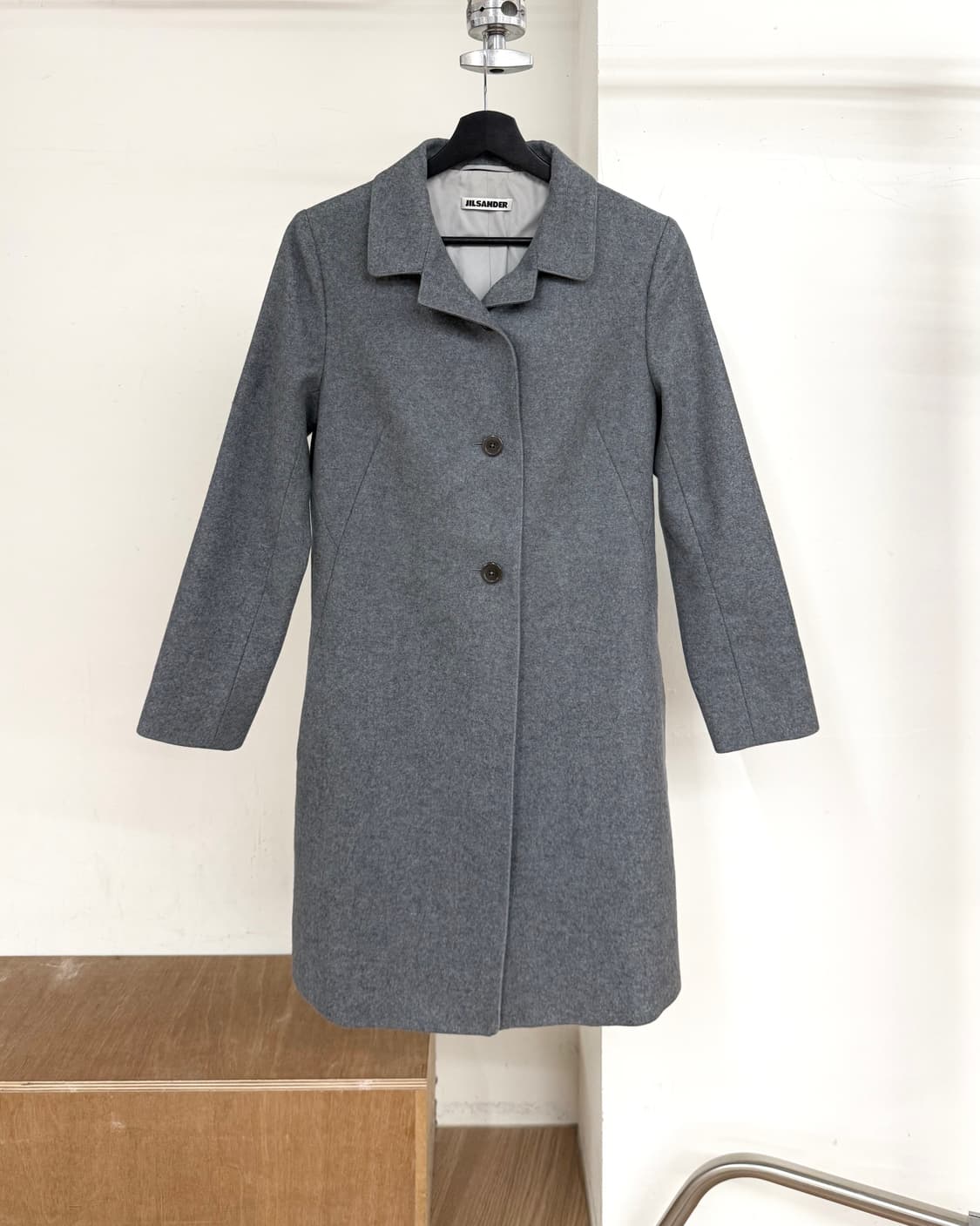 질 샌더 그레이 울 코트 상품이미지1