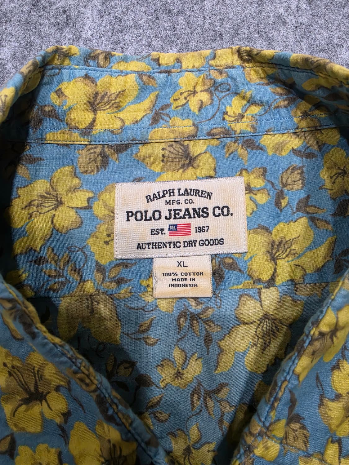 폴로진스 빈티지 플로랄 패턴 셔츠 XL 상품이미지4