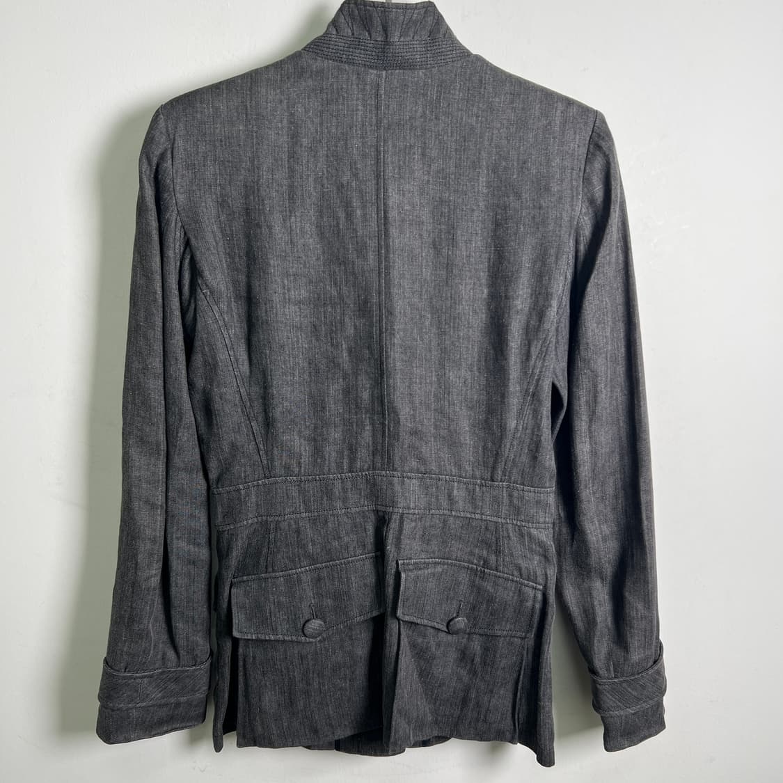 발렌시아가 다크 그레이 린넨 사파리 자켓 36 상품이미지7