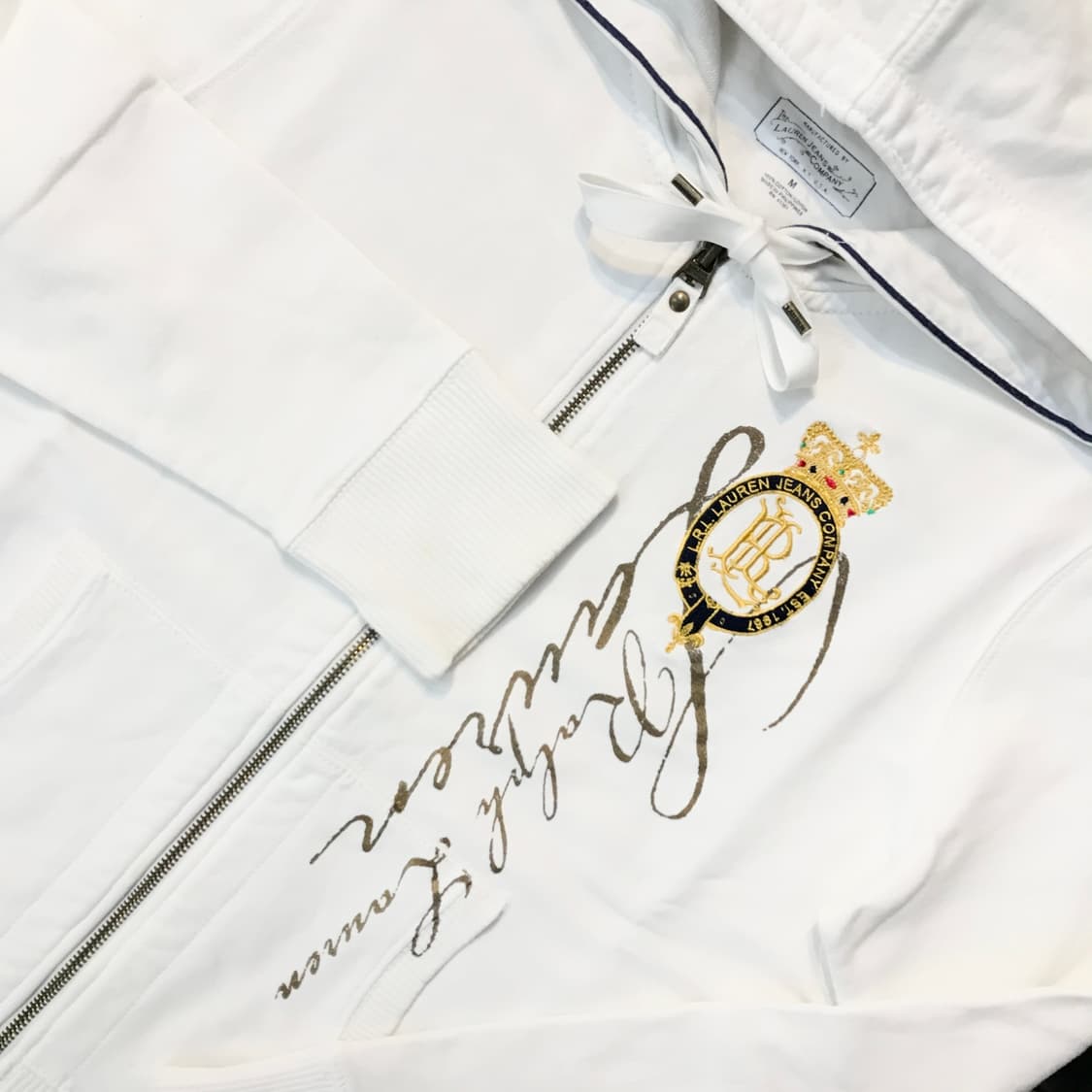 폴로랄프로렌 PRL 자수 화이트 집업 후디 여성 66 사이즈 상품이미지3