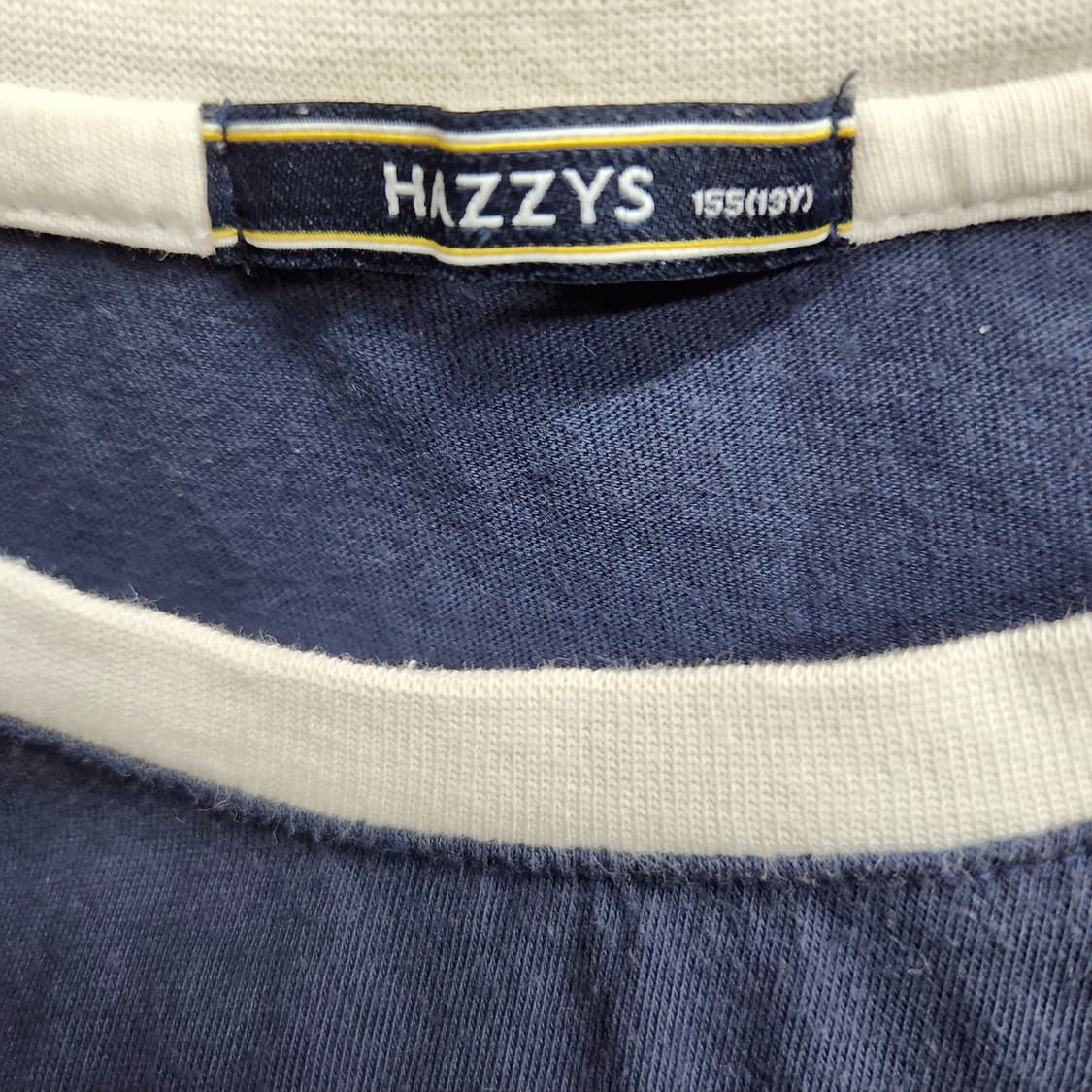 헤지스 로고자수 링거 반팔티 S 상품이미지5