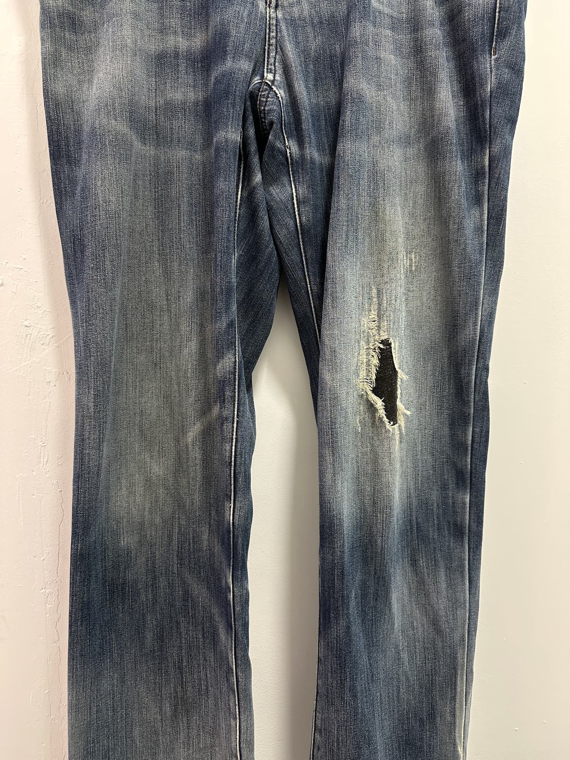 Vintage destroyed washing denim jeans 상품이미지7