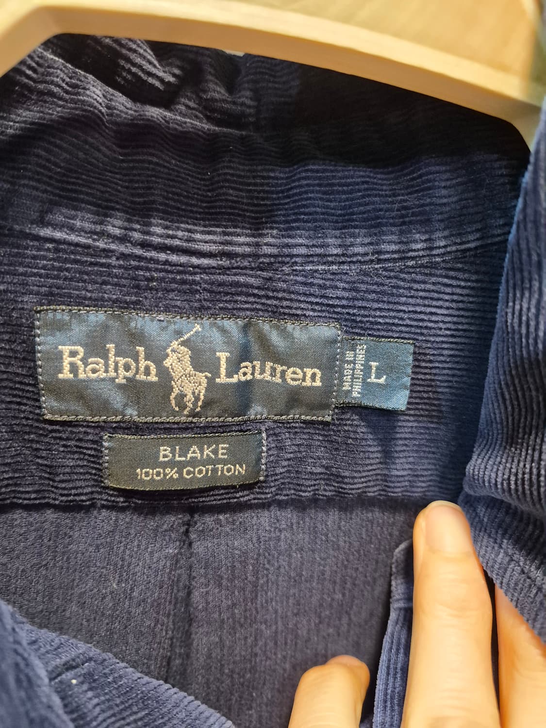 폴로 랄프로렌 네이비 코듀로이 셔츠 상품이미지3