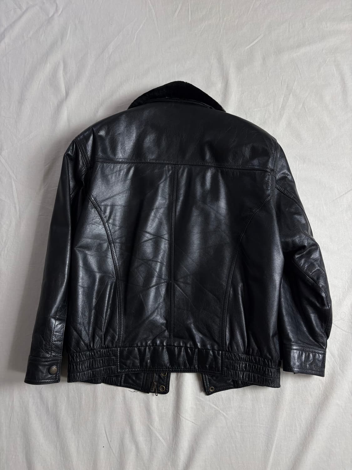 빈티지 소가죽 봄버 자켓 L 상품이미지2