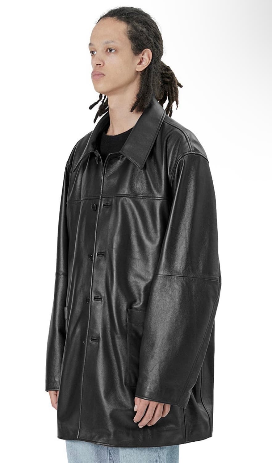 [브라운야드] 레더 카코트 블랙_ 2 사이즈 상품이미지1