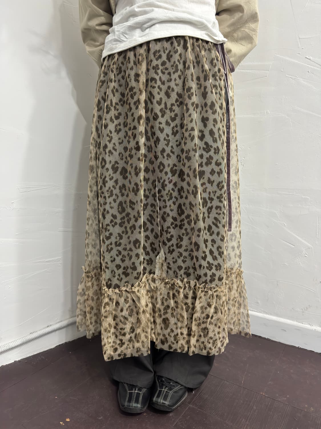 ray beams mesh wrap skirt 상품이미지6