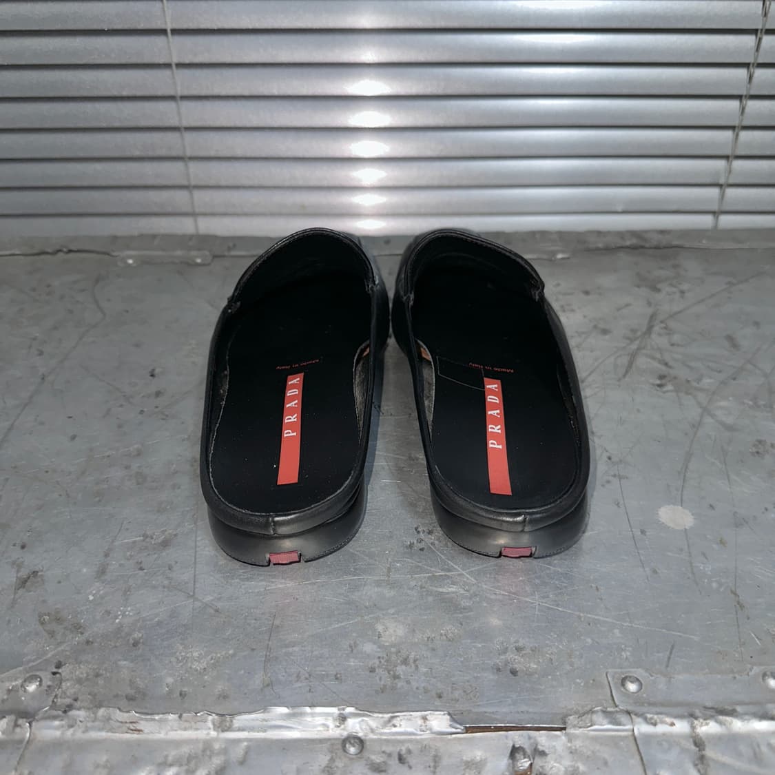 00s 블랙 프라다 스포츠 스퀘어 토 슬리퍼 뮬 상품이미지6