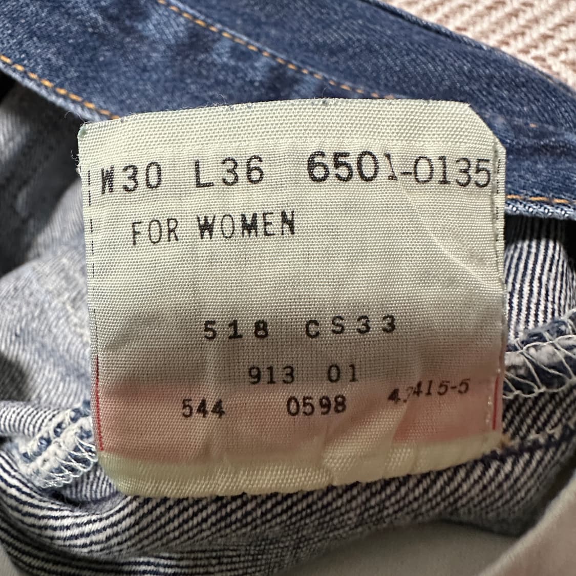 LEVI'S 501 90's usa made women jeans 상품이미지6