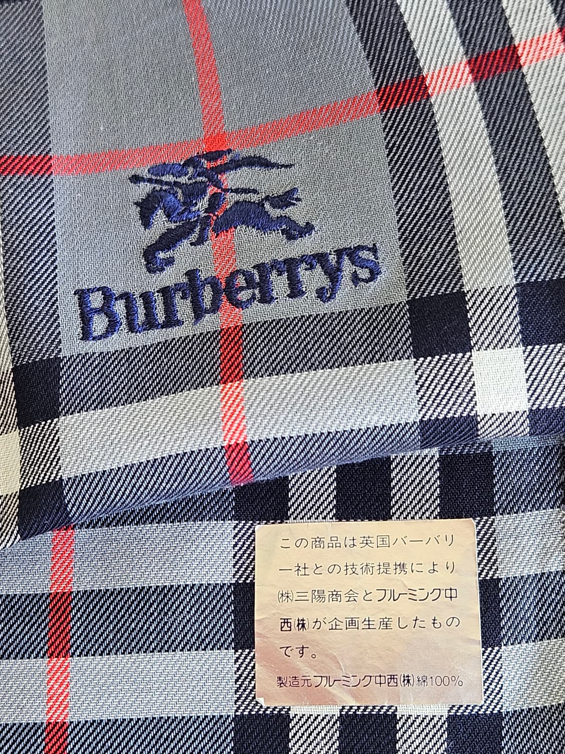 버버리손수건(Burberrys) 블루그레이 노바체 손수건 상품이미지4