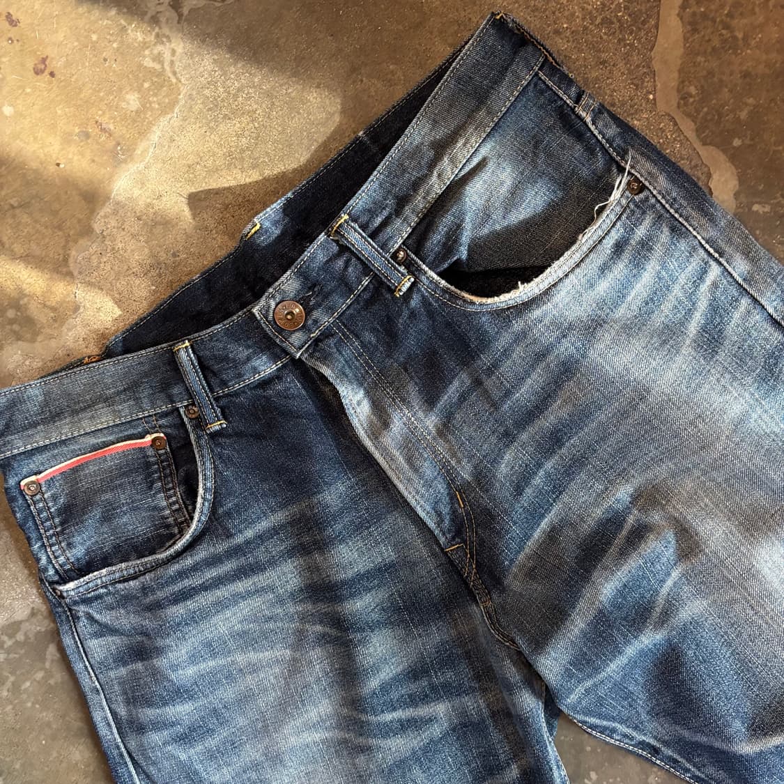 일본 에드윈 505z 신치백 셀비지 데님 팬츠 상품이미지6