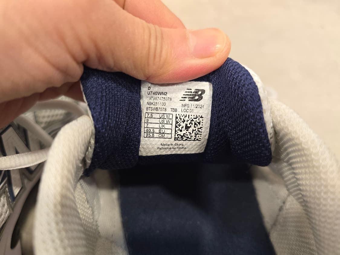 뉴발란스 740 화이트 네이비 운동화 런닝화 스니커즈 260 상품이미지7