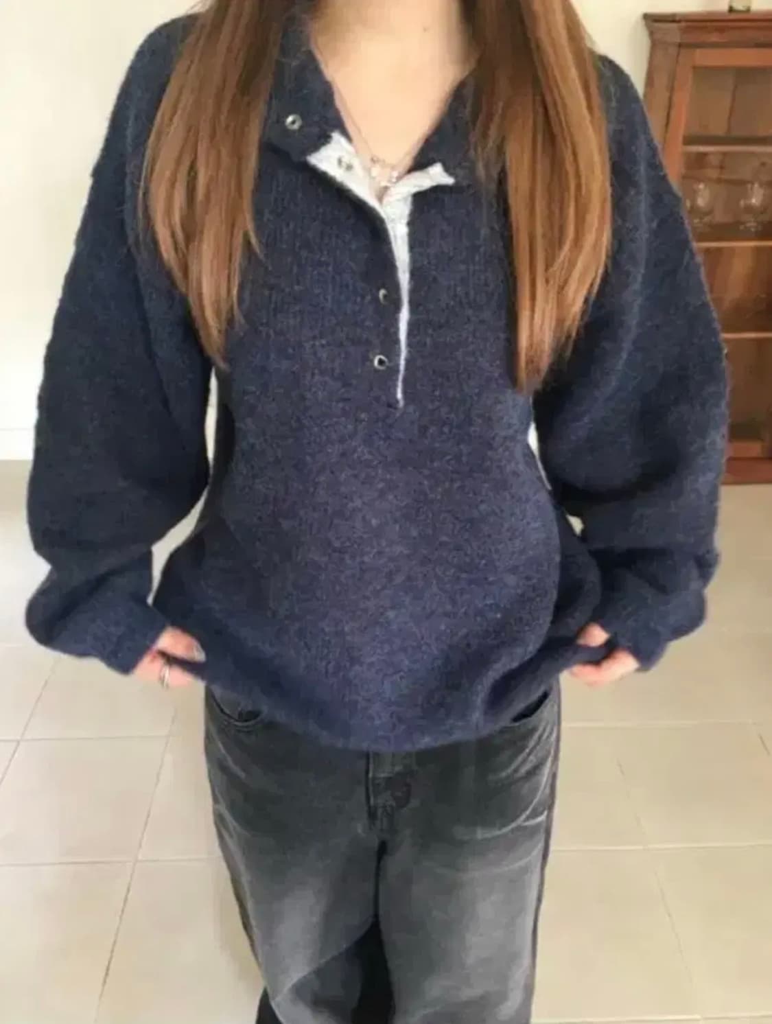 아워캐비넷 kitten button fleece 팔아요 상품이미지1