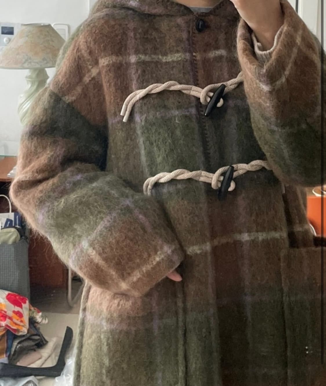 비이커 오리지널 알파카 후드 더플 코트 브라운 떡볶이 코트 상품이미지2