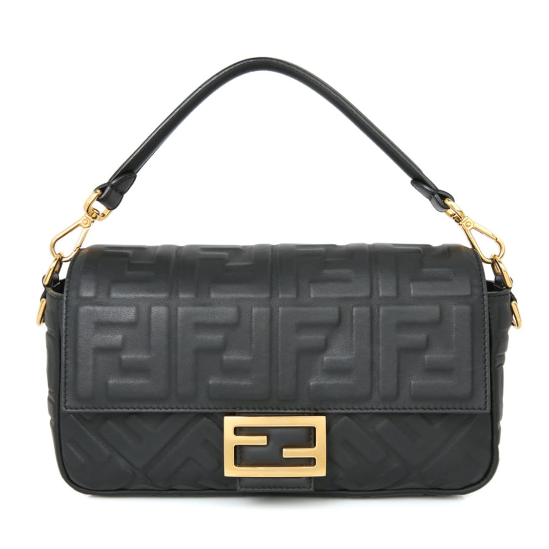 펜디 바게트 숄더 플랩 FF 블랙 크로스백 8BR600 보증서 상품이미지1
