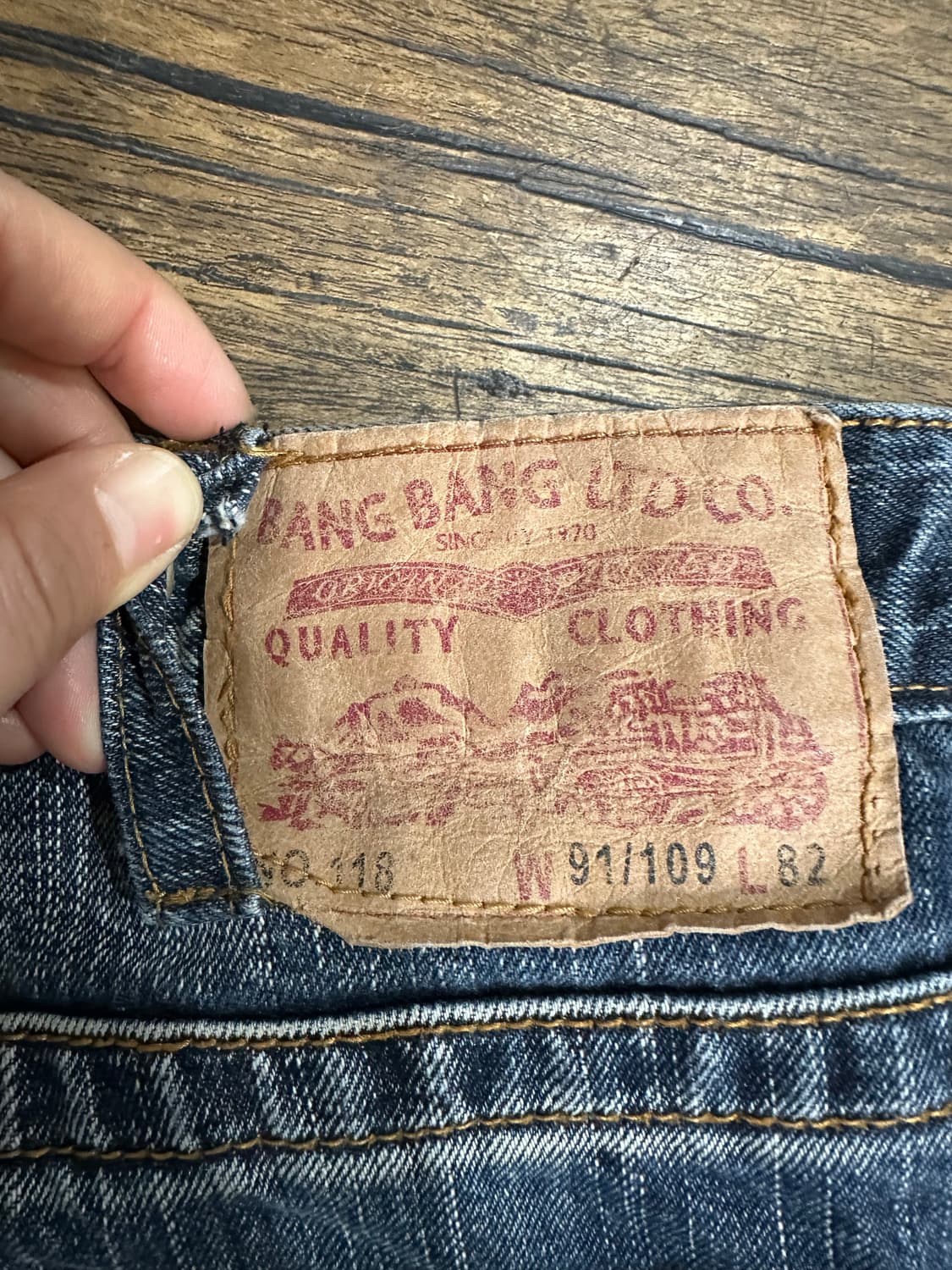 BANG BANG UTD CO 워싱 데님 청바지 34사이즈 빈티지Y2K 상품이미지6