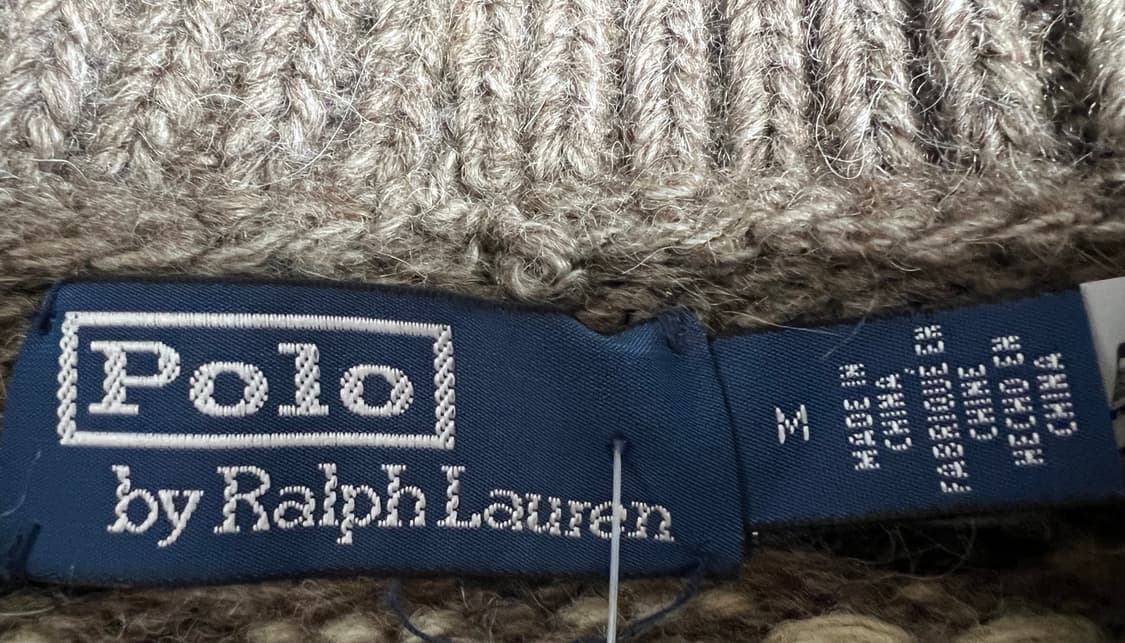 폴로 무스 인타르시아 쿼터 지퍼 스웨터 m(100-105) 상품이미지4