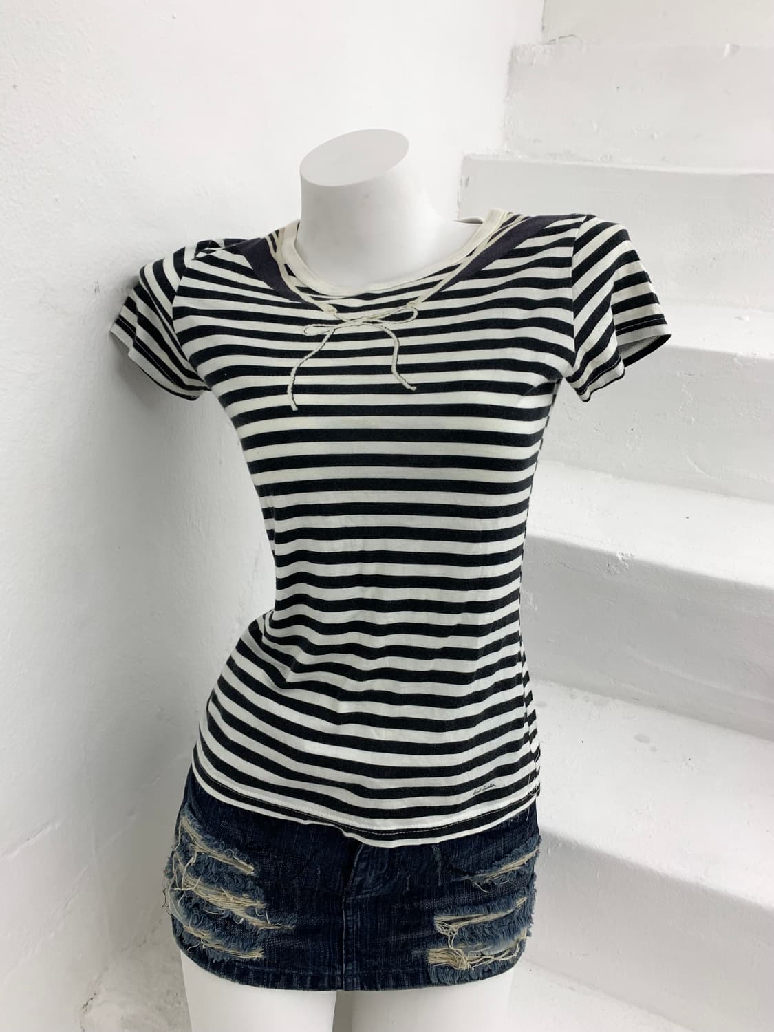 Paul Smith ribbon detail stripe t-shirt  상품이미지1
