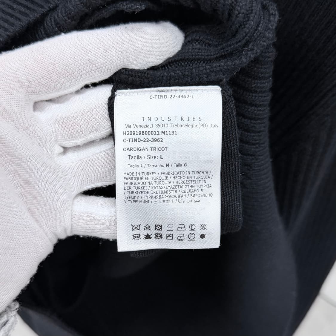 [미사용/선물가능] 몽클레어 트리콧 니트 집업 가디건 블랙 L 상품이미지8