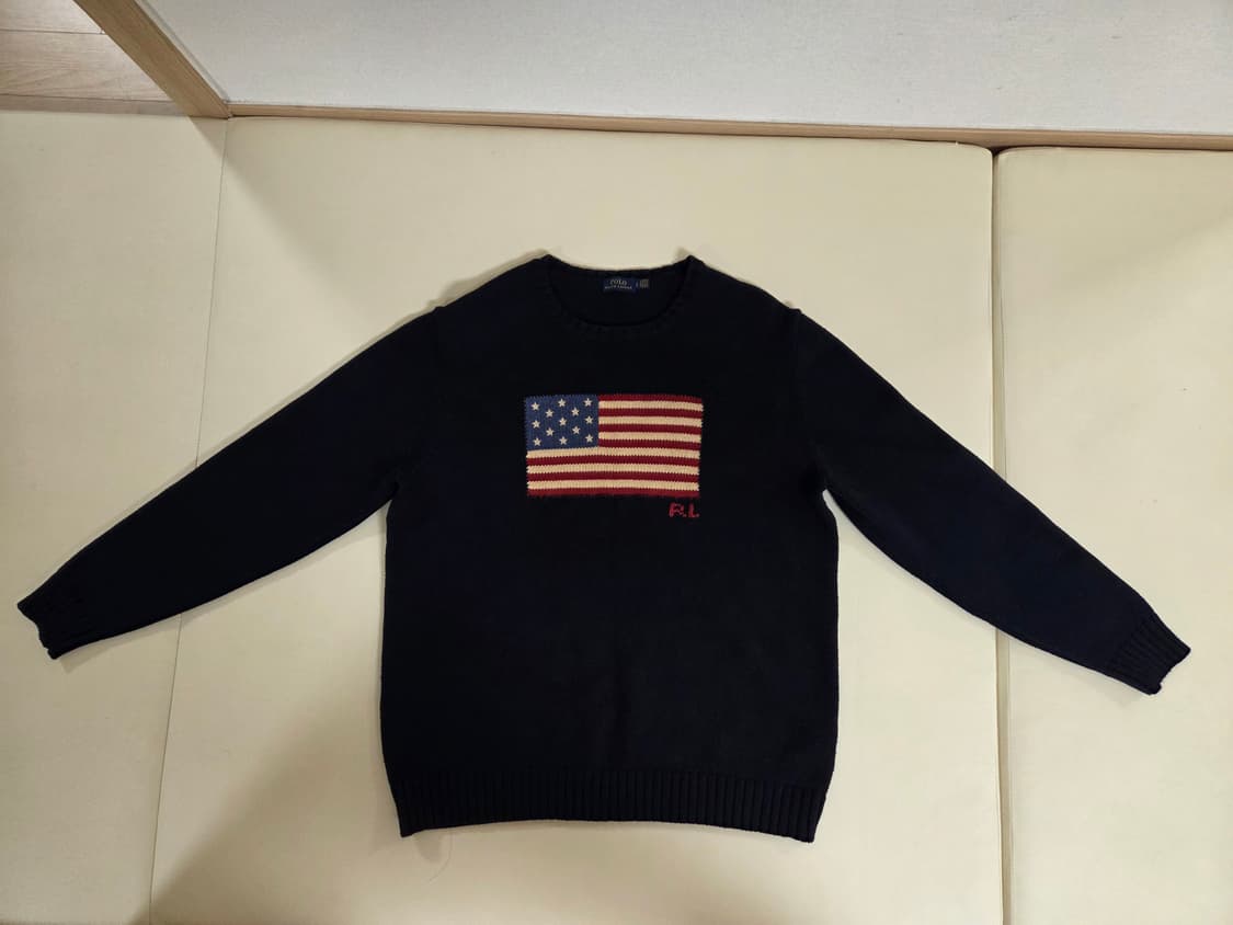 폴로 성조기 니트 판매(남성 L) 상품이미지1
