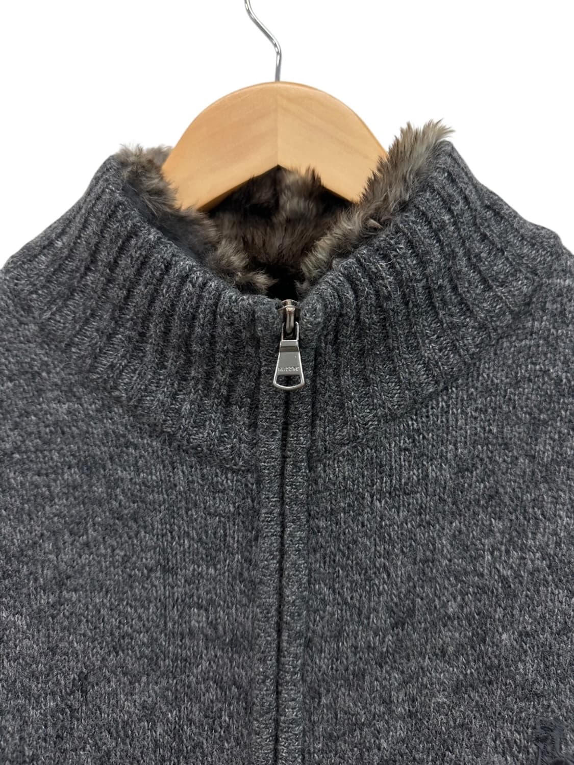 헤지스 울 니트집업 그레이 (XXL)  상품이미지3