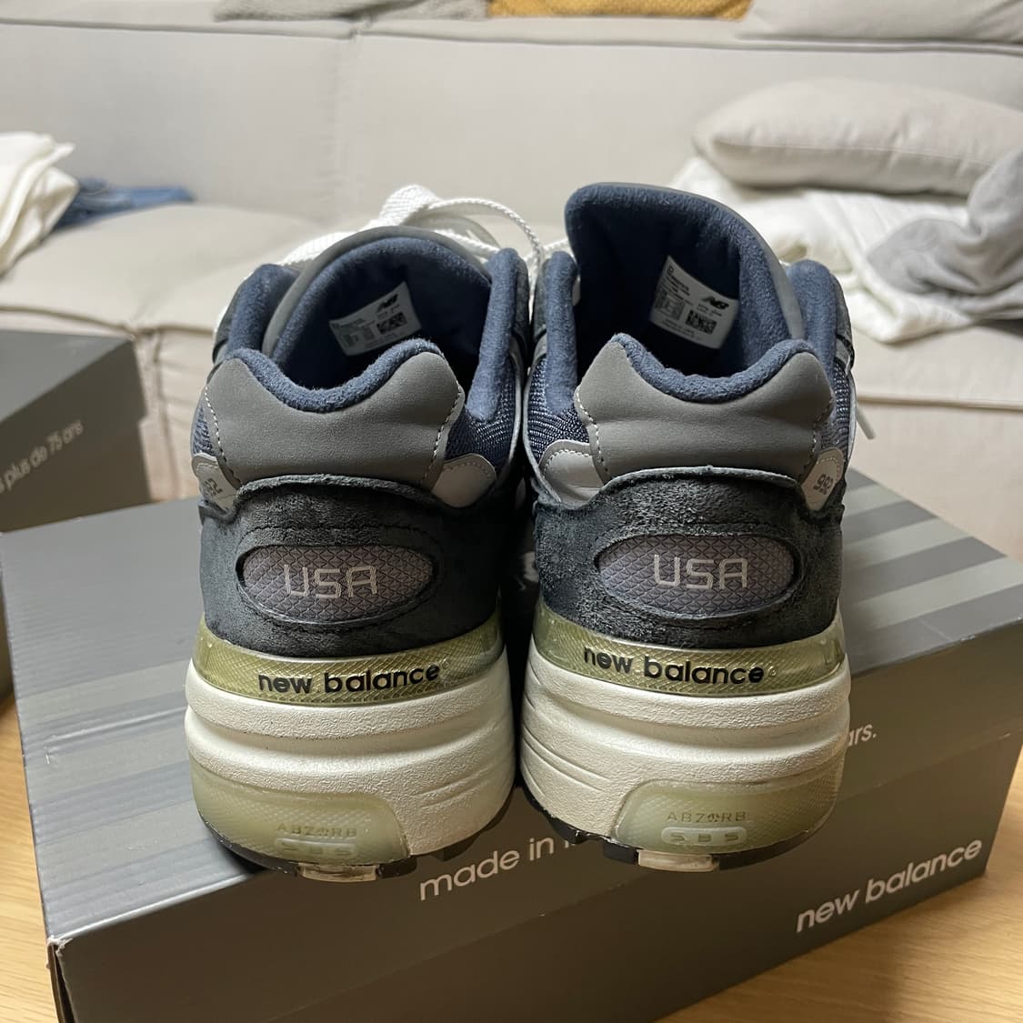 뉴발란스992 메이드인 USA 네이비 D스탠다드(M992GG)/270 상품이미지4